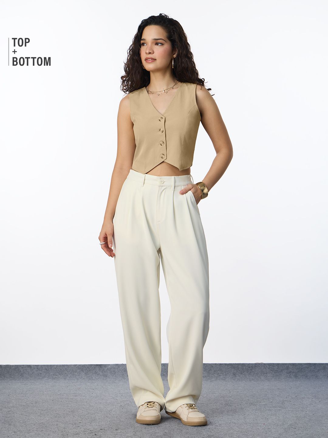 TSS Originals: Ivory Pop Set Women Co-ord Sets Online