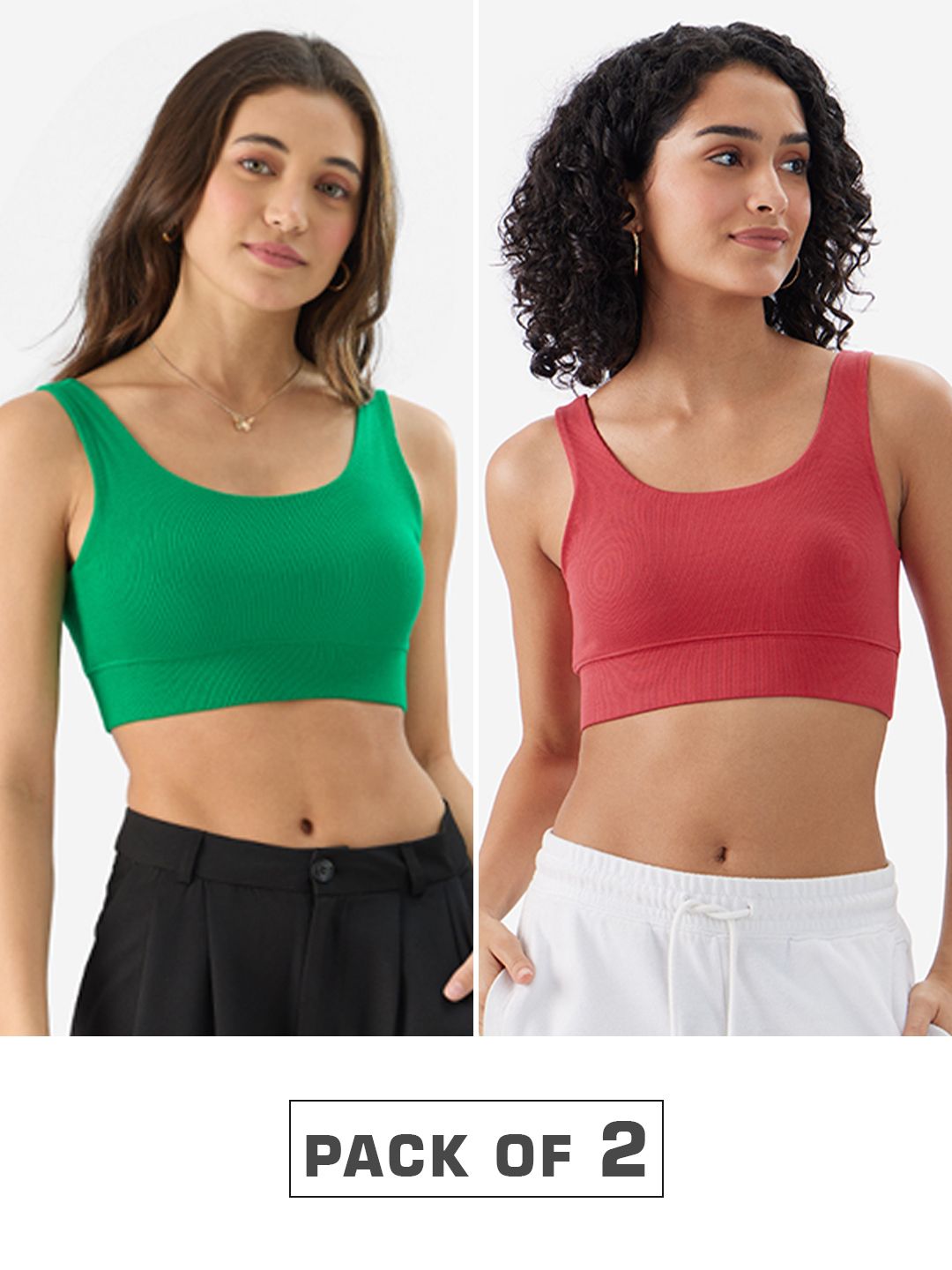 Bralettes: Cherry Leaf (Pack of 2) Women Bralette