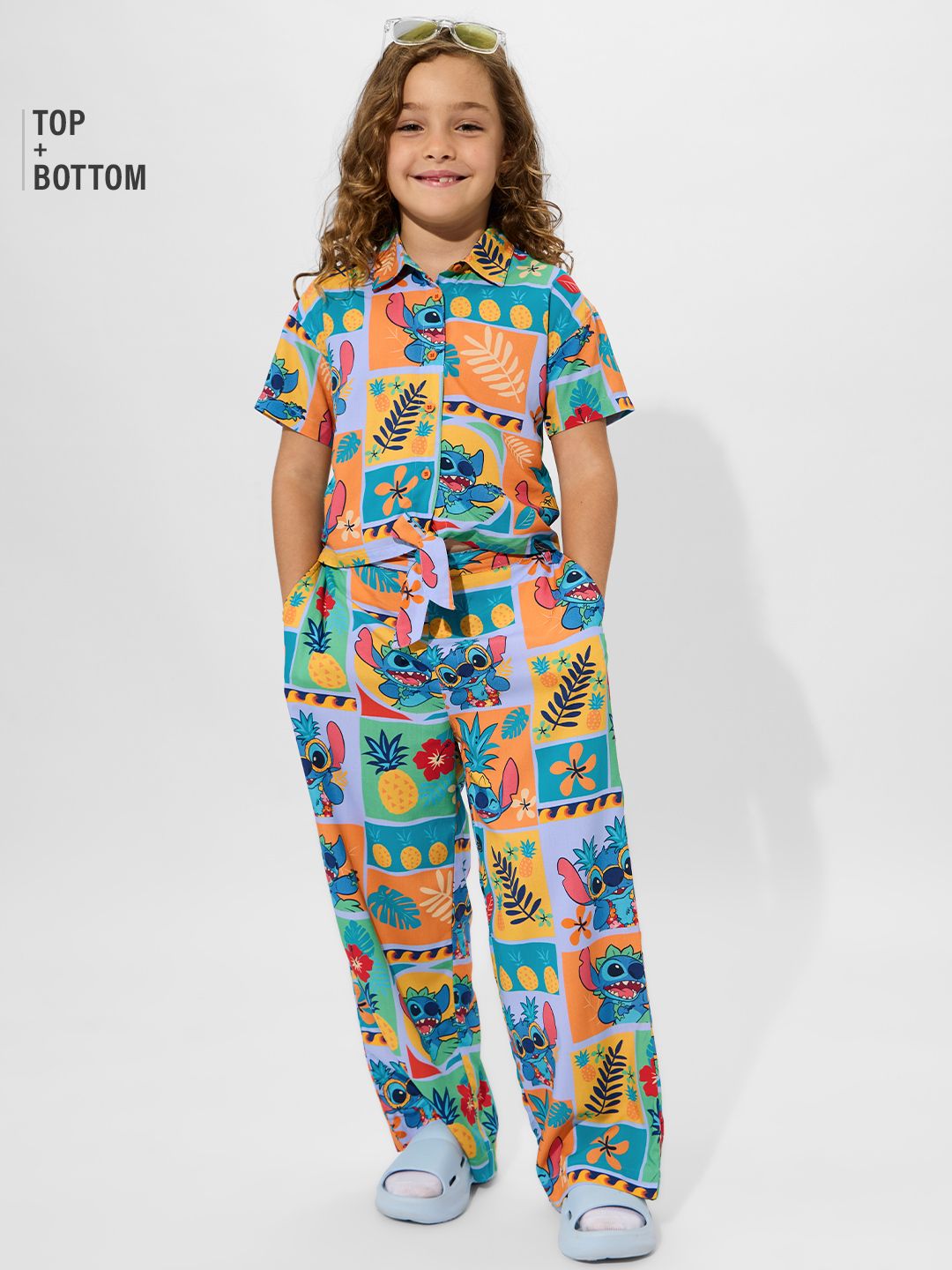 Lilo & Stitch: Pineapple Girls Set Young Girls Cotton Co-ord Sets (8-14 Yrs) Online