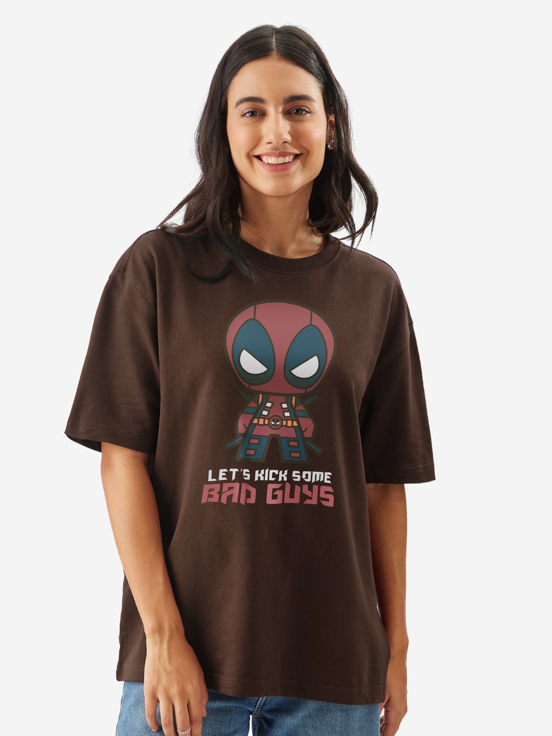 Deadpool: Let's Kick Bad Guys Boyfriend T-Shirts