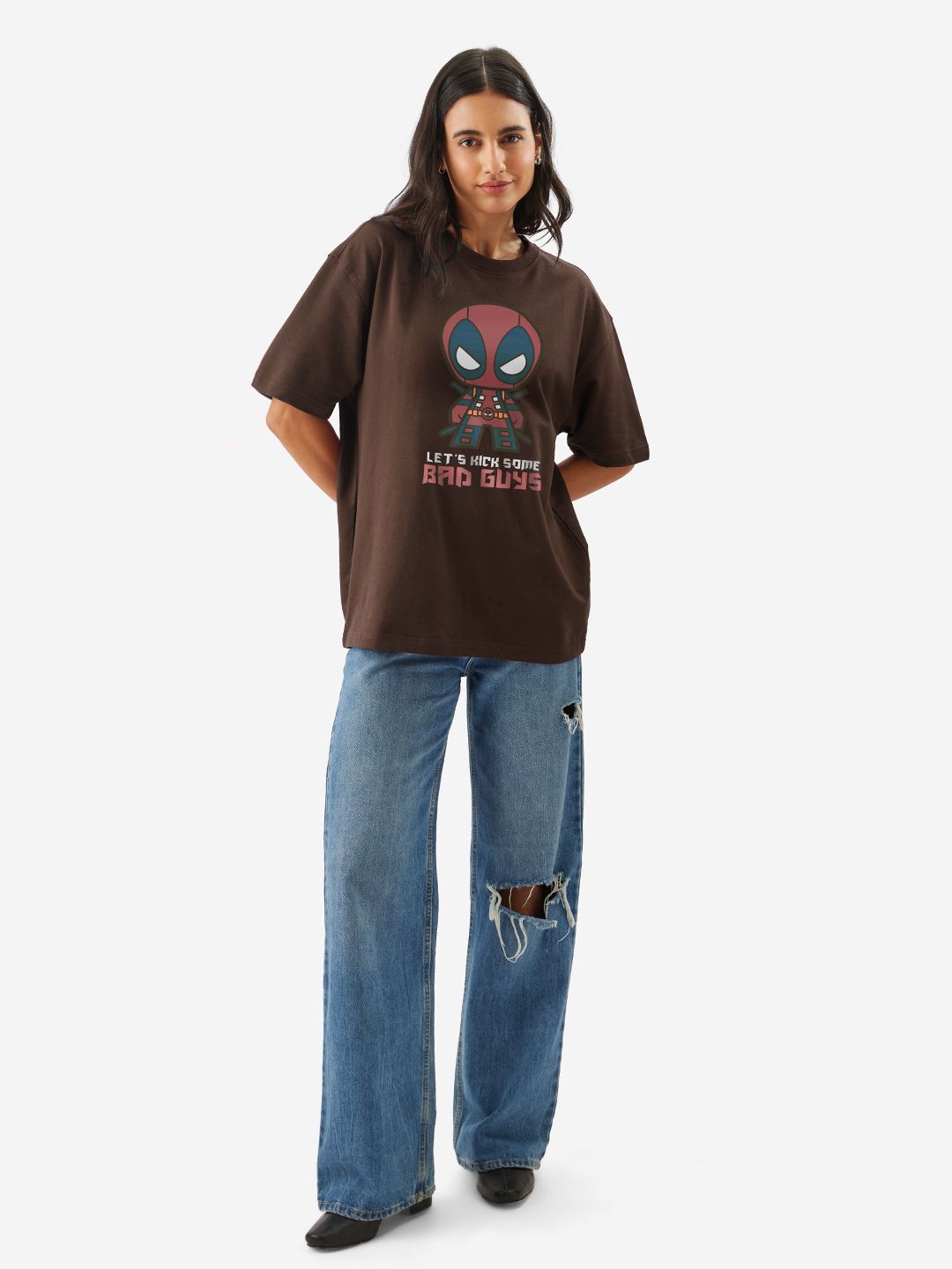 Deadpool: Let's Kick Bad Guys Boyfriend T-Shirts price