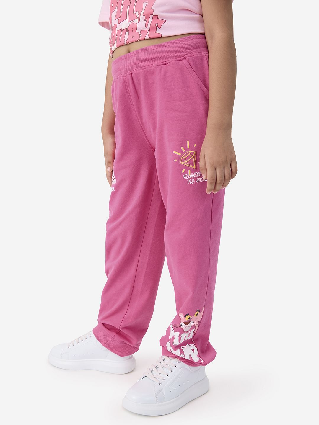 Pink Panther: Pink Trouble Girls Cotton Co-ord Sets price