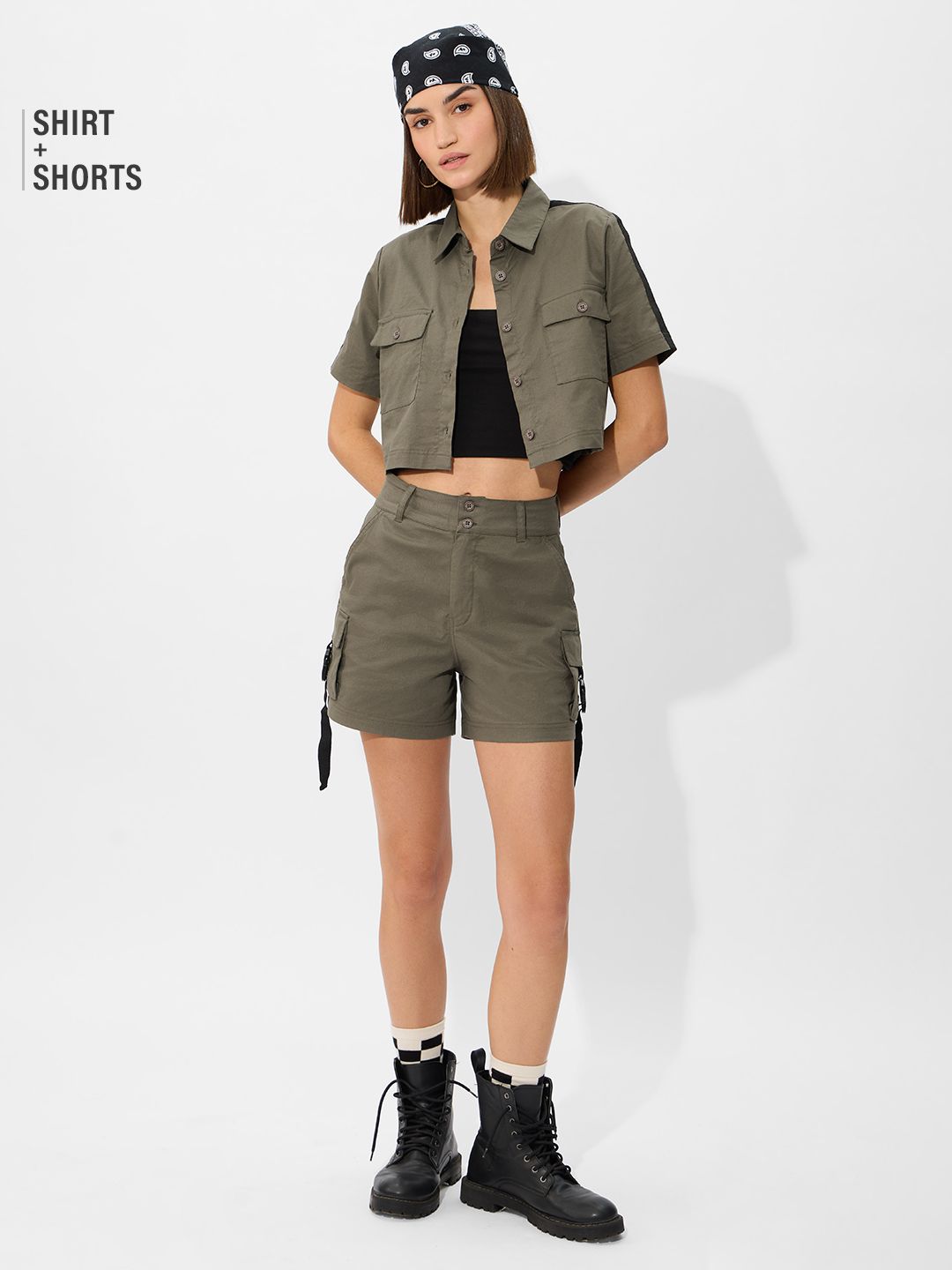 Utility Co-ord Set: Olive Women Co-ord Sets Online