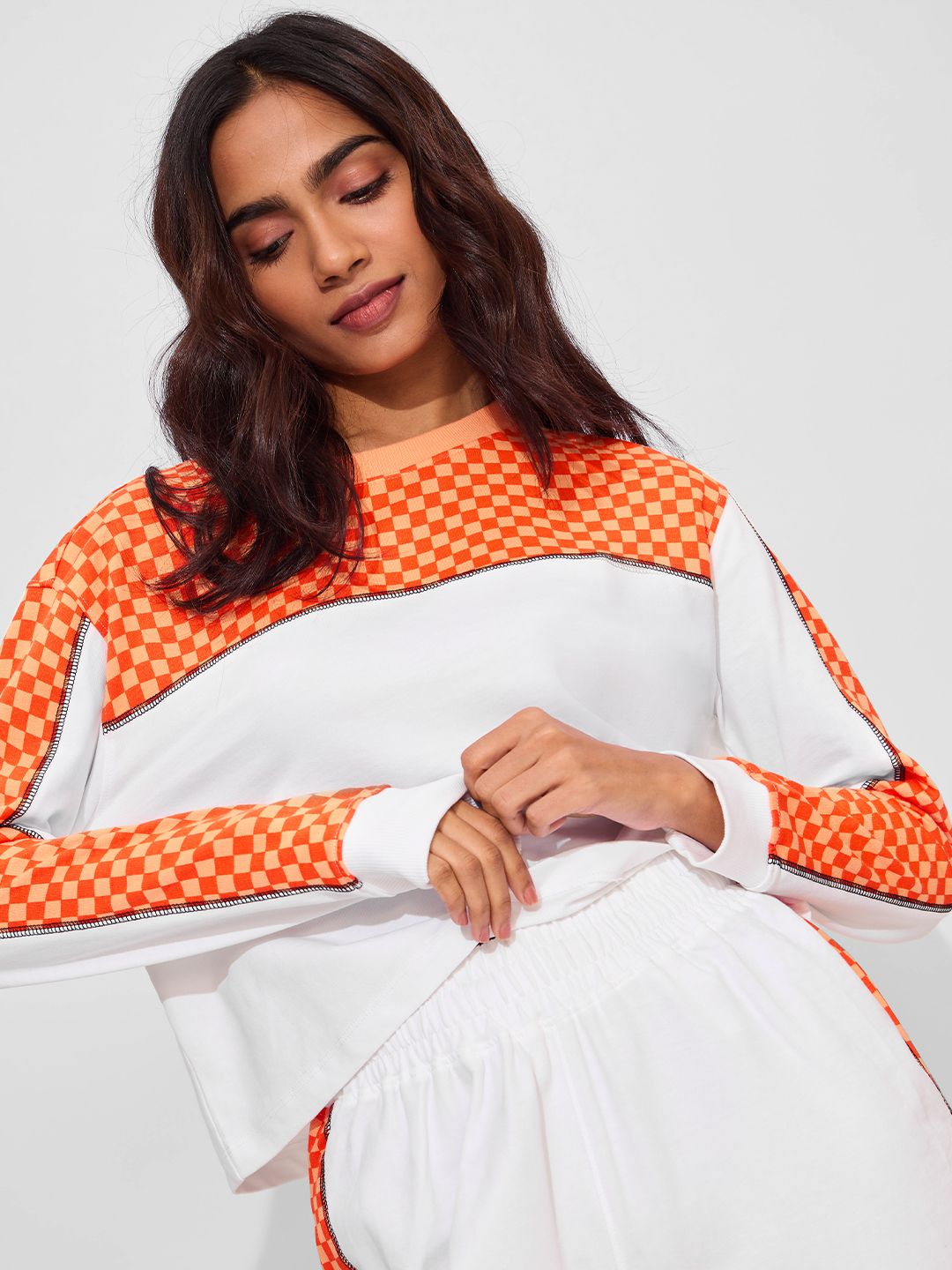 TSS Originals: Orange Racer Set Women Co-ord Sets online