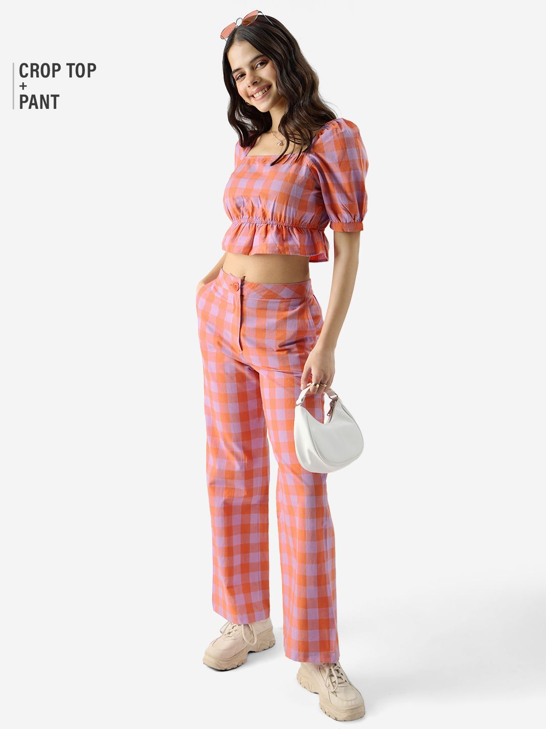 TSS Originals Playful Plaid Set Women Coord Sets